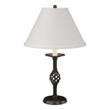 Hubbardton Forge 1992 Oil Rubbed Bronze Natural Anna Shade (SF) Twist Basket Table Lamp