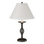 Hubbardton Forge 1992 Oil Rubbed Bronze Natural Anna Shade (SF) Twist Basket Table Lamp