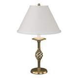 Hubbardton Forge 1992 Modern Brass Natural Anna Shade (SF) Twist Basket Table Lamp