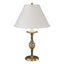 Hubbardton Forge 1992 Modern Brass Natural Anna Shade (SF) Twist Basket Table Lamp