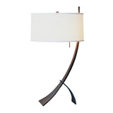 Hubbardton Forge 2005 Bronze Natural Anna Shade (SF) Stasis Table Lamp