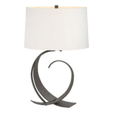 Hubbardton Forge 2006 Dark Smoke Natural Anna Shade (SF) Fullered Impressions Table Lamp