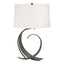 Hubbardton Forge 2006 Dark Smoke Natural Anna Shade (SF) Fullered Impressions Table Lamp