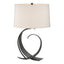 Hubbardton Forge 2006 Black Flax Shade (SE) Fullered Impressions Table Lamp