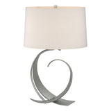 Hubbardton Forge 2006 Vintage Platinum Flax Shade (SE) Fullered Impressions Table Lamp