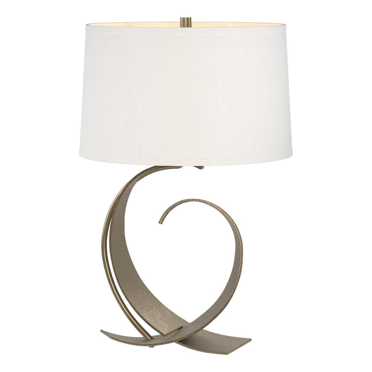 Hubbardton Forge 2006 Soft Gold Natural Anna Shade (SF) Fullered Impressions Table Lamp