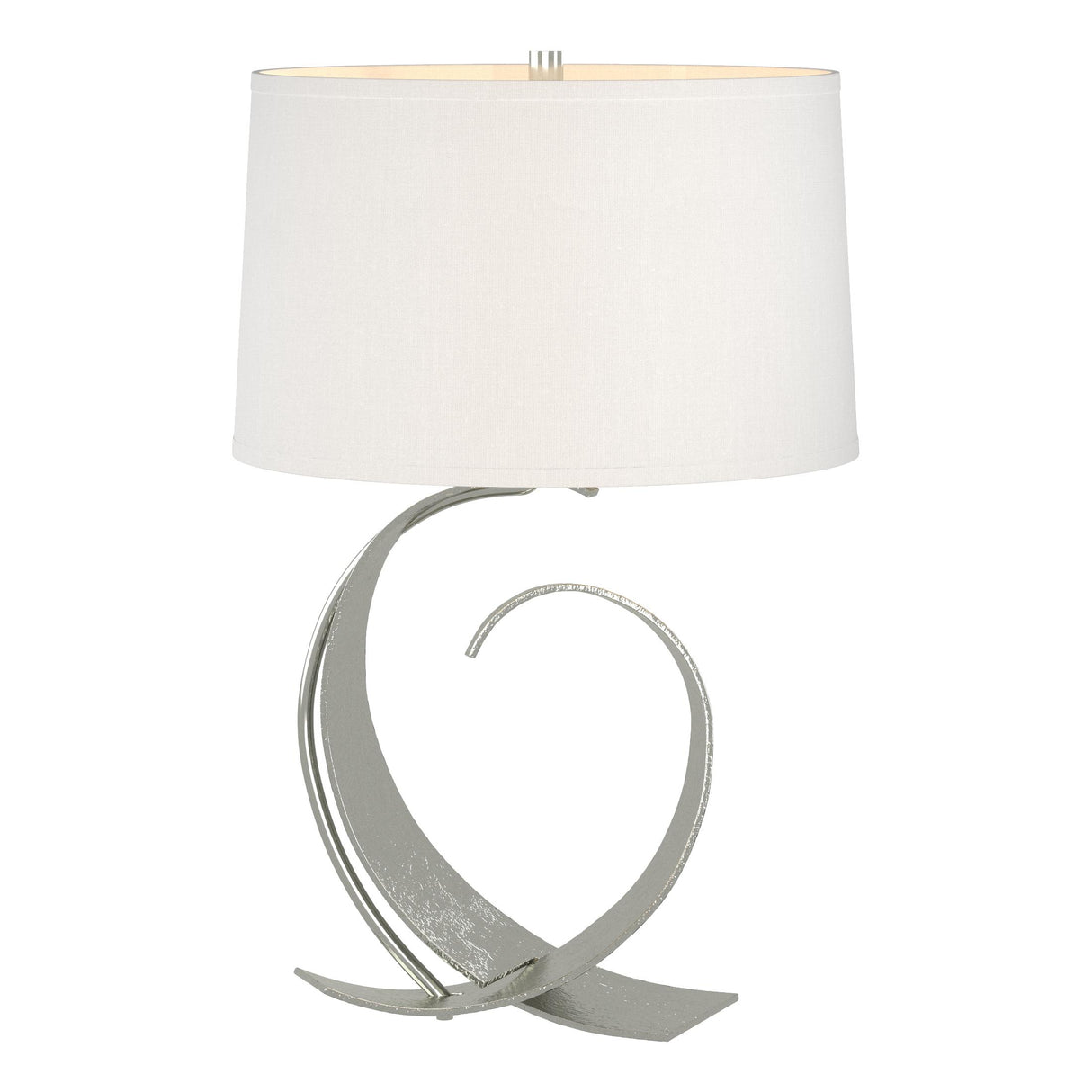 Hubbardton Forge 2006 Sterling Natural Anna Shade (SF) Fullered Impressions Table Lamp