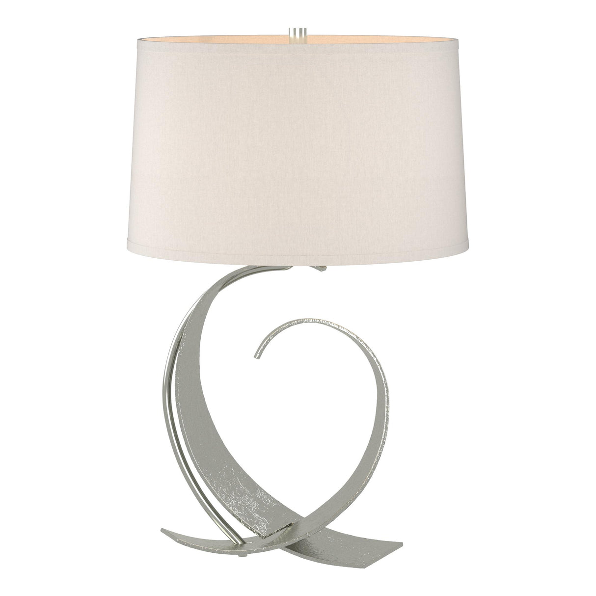 Hubbardton Forge 2006 Sterling Flax Shade (SE) Fullered Impressions Table Lamp