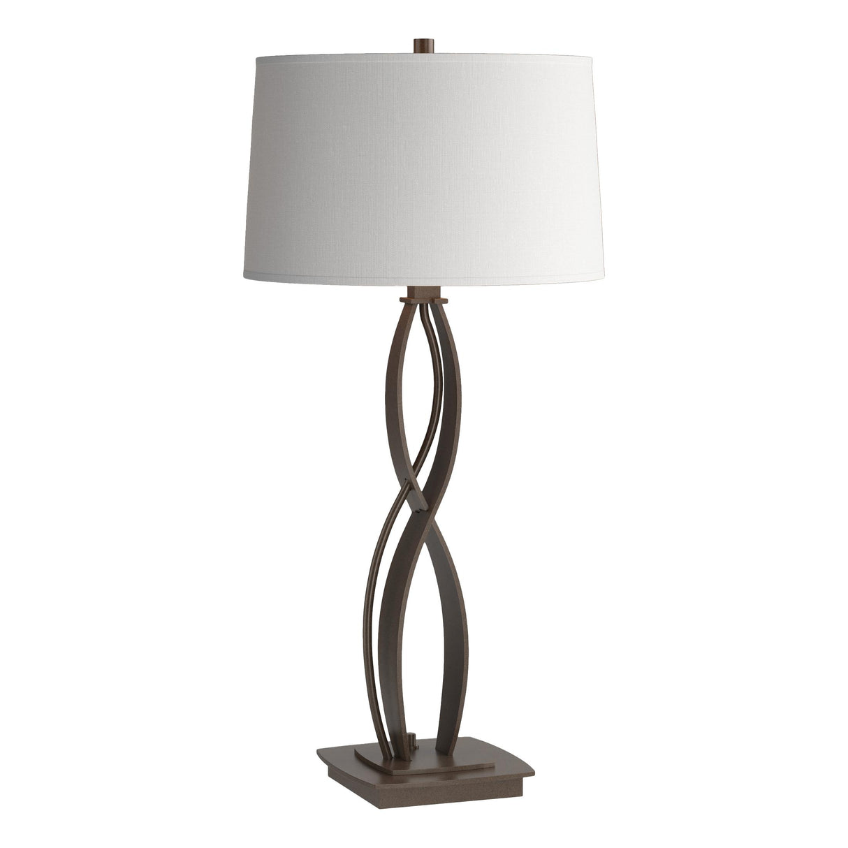 Hubbardton Forge 2006 Bronze Natural Anna Shade (SF) Almost Infinity Table Lamp