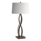 Hubbardton Forge 2006 Bronze Natural Anna Shade (SF) Almost Infinity Table Lamp