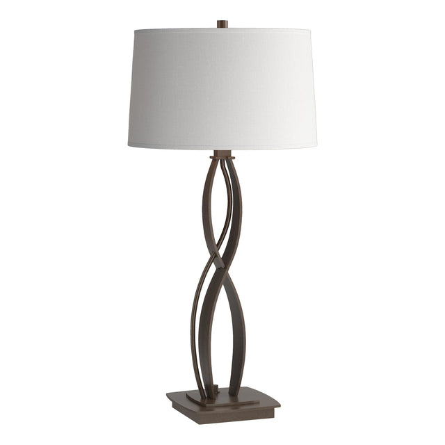 Hubbardton Forge 2006 Bronze Natural Anna Shade (SF) Almost Infinity Table Lamp