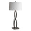 Hubbardton Forge 2006 Dark Smoke Natural Anna Shade (SF) Almost Infinity Table Lamp