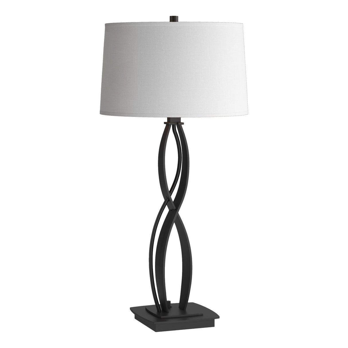 Hubbardton Forge 2006 Black Natural Anna Shade (SF) Almost Infinity Table Lamp