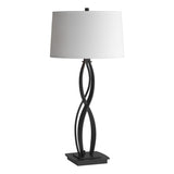 Hubbardton Forge 2006 Black Natural Anna Shade (SF) Almost Infinity Table Lamp