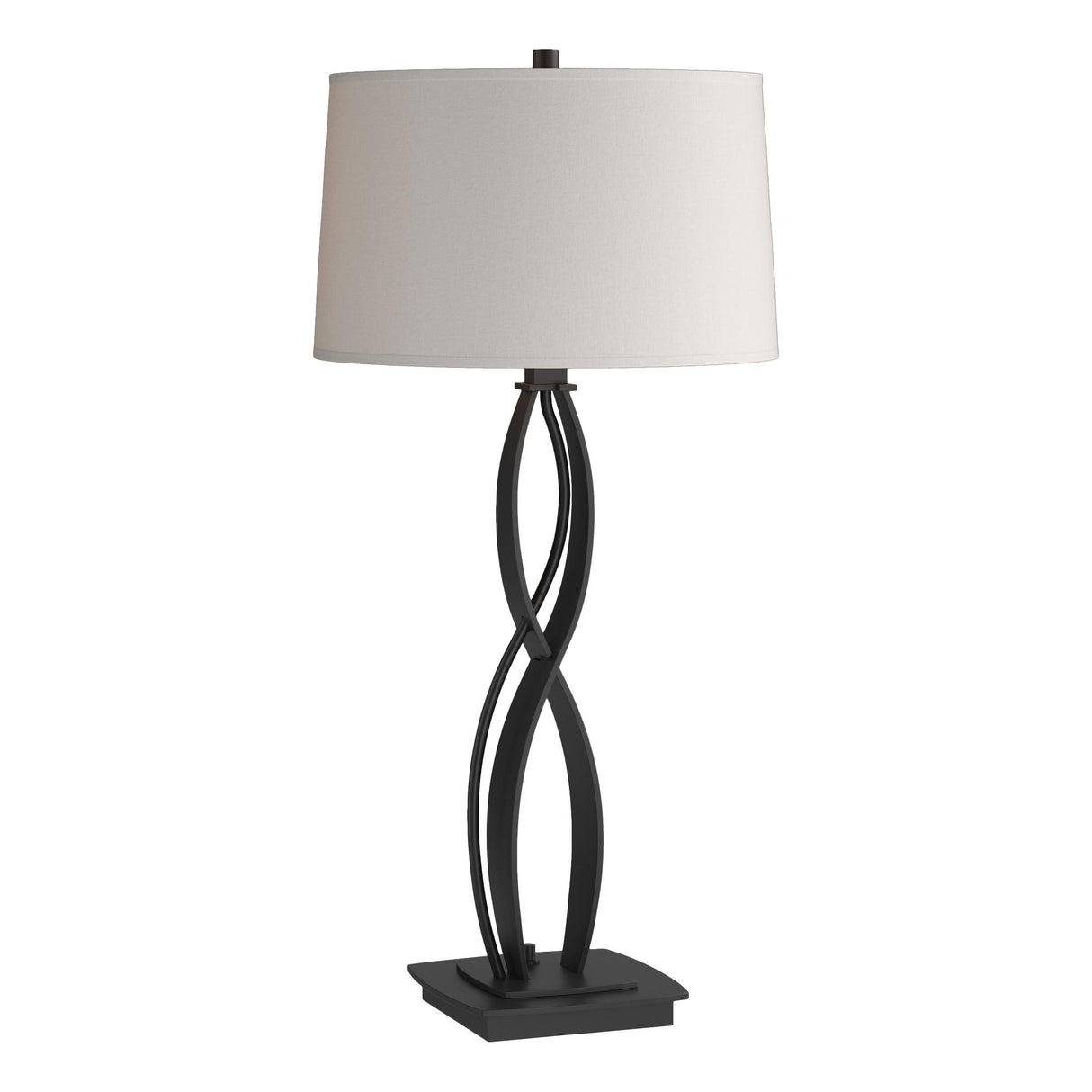 Hubbardton Forge 2006 Black Flax Shade (SE) Almost Infinity Table Lamp