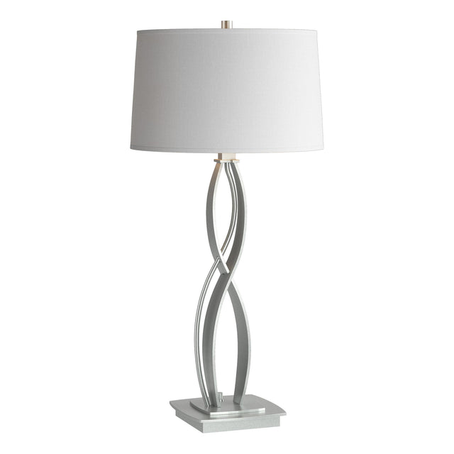 Hubbardton Forge 2006 Vintage Platinum Natural Anna Shade (SF) Almost Infinity Table Lamp