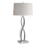 Hubbardton Forge 2006 Vintage Platinum Flax Shade (SE) Almost Infinity Table Lamp