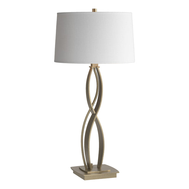 Hubbardton Forge 2006 Soft Gold Natural Anna Shade (SF) Almost Infinity Table Lamp