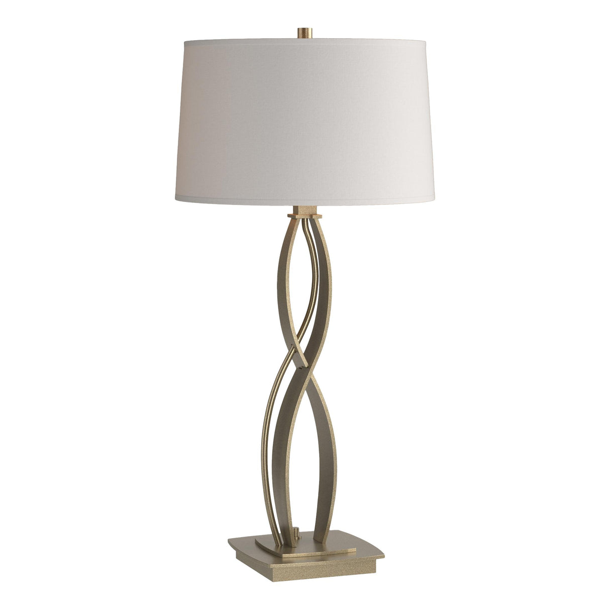 Hubbardton Forge 2006 Soft Gold Flax Shade (SE) Almost Infinity Table Lamp