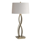 Hubbardton Forge 2006 Soft Gold Flax Shade (SE) Almost Infinity Table Lamp