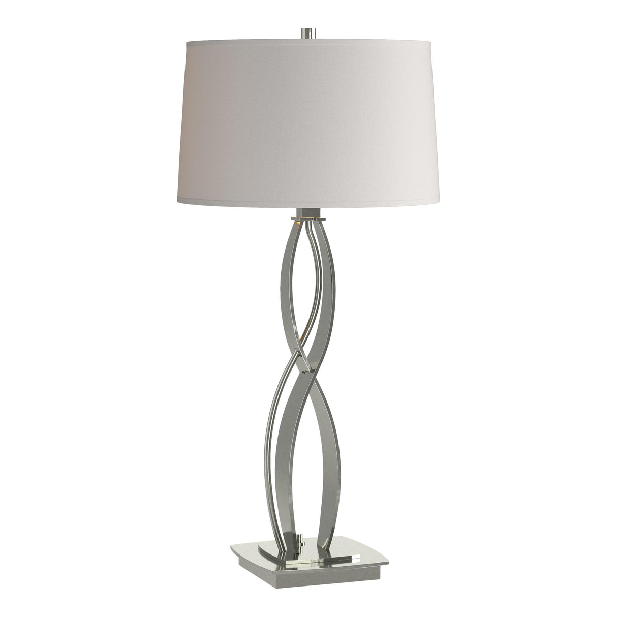 Hubbardton Forge 2006 Sterling Flax Shade (SE) Almost Infinity Table Lamp