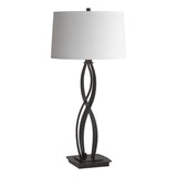 Hubbardton Forge 2006 Oil Rubbed Bronze Natural Anna Shade (SF) Almost Infinity Table Lamp