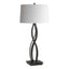 Hubbardton Forge 2006 Oil Rubbed Bronze Natural Anna Shade (SF) Almost Infinity Table Lamp