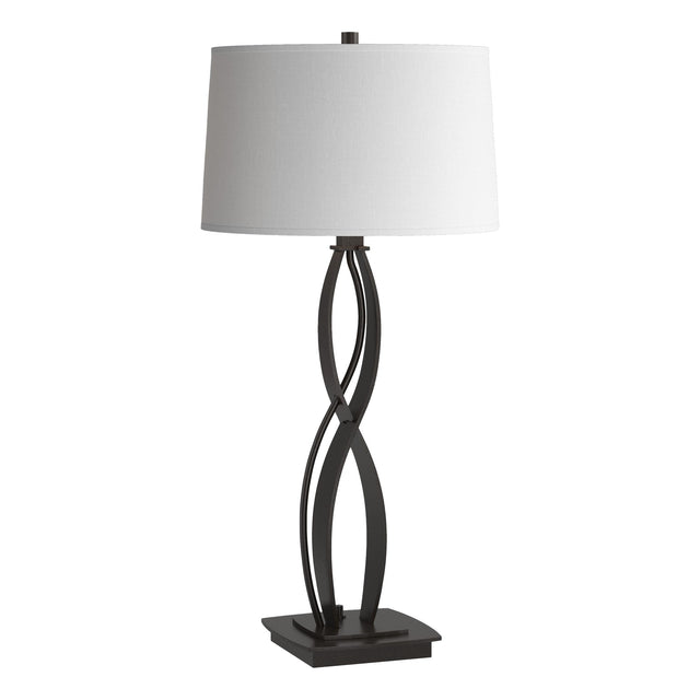Hubbardton Forge 2006 Oil Rubbed Bronze Natural Anna Shade (SF) Almost Infinity Table Lamp