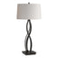 Hubbardton Forge 2006 Oil Rubbed Bronze Flax Shade (SE) Almost Infinity Table Lamp