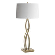 Hubbardton Forge 2006 Modern Brass Natural Anna Shade (SF) Almost Infinity Table Lamp