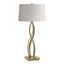 Hubbardton Forge 2006 Modern Brass Flax Shade (SE) Almost Infinity Table Lamp