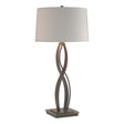Hubbardton Forge 2006 Dark Smoke Flax Shade (SE) Almost Infinity Tall Table Lamp