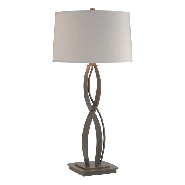 Hubbardton Forge 2006 Dark Smoke Flax Shade (SE) Almost Infinity Tall Table Lamp
