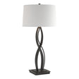Hubbardton Forge 2006 Black Natural Anna Shade (SF) Almost Infinity Tall Table Lamp