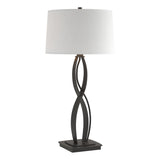 Hubbardton Forge 2006 Black Natural Anna Shade (SF) Almost Infinity Tall Table Lamp