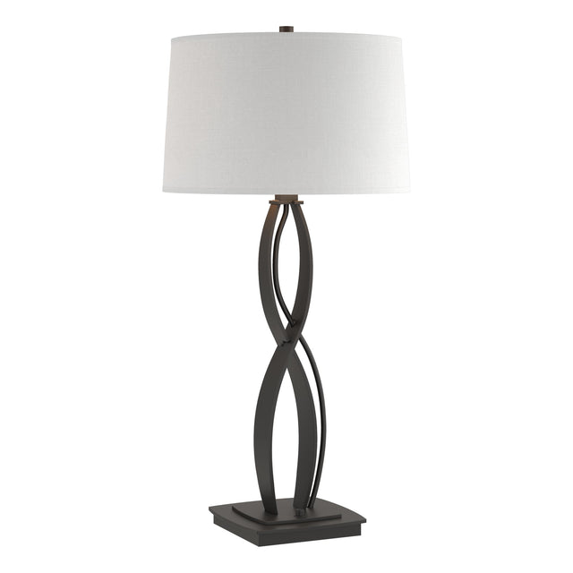 Hubbardton Forge 2006 Black Natural Anna Shade (SF) Almost Infinity Tall Table Lamp
