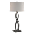 Hubbardton Forge 2006 Black Flax Shade (SE) Almost Infinity Tall Table Lamp
