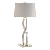 Hubbardton Forge 2006 Sterling Flax Shade (SE) Almost Infinity Tall Table Lamp