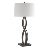 Hubbardton Forge 2006 Oil Rubbed Bronze Natural Anna Shade (SF) Almost Infinity Tall Table Lamp