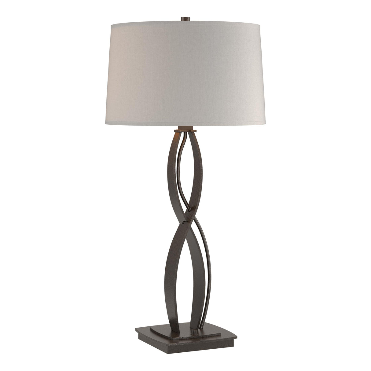 Hubbardton Forge 2006 Oil Rubbed Bronze Flax Shade (SE) Almost Infinity Tall Table Lamp