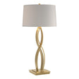 Hubbardton Forge 2006 Modern Brass Flax Shade (SE) Almost Infinity Tall Table Lamp