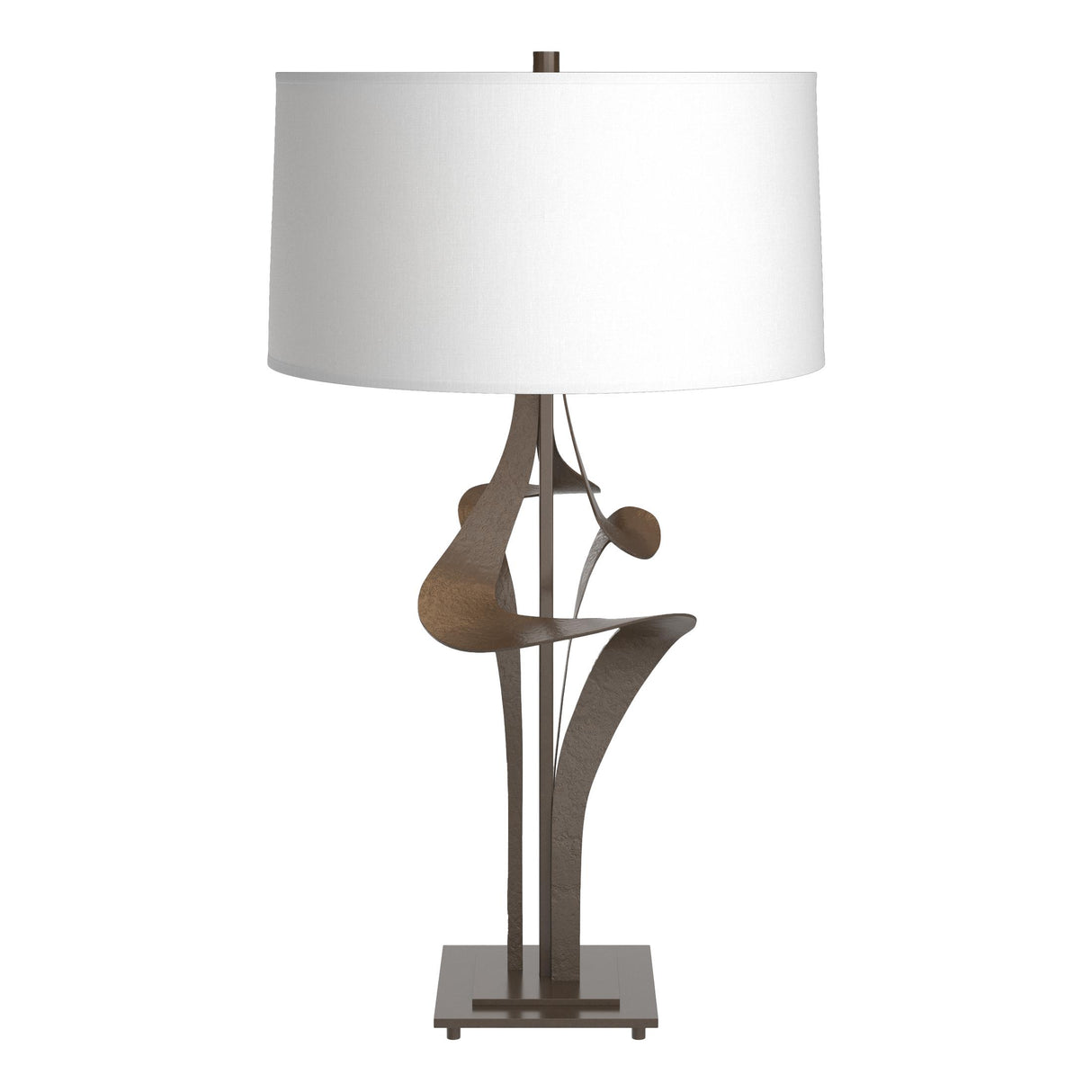Hubbardton Forge 2010 Bronze Natural Anna Shade (SF) Antasia Table Lamp