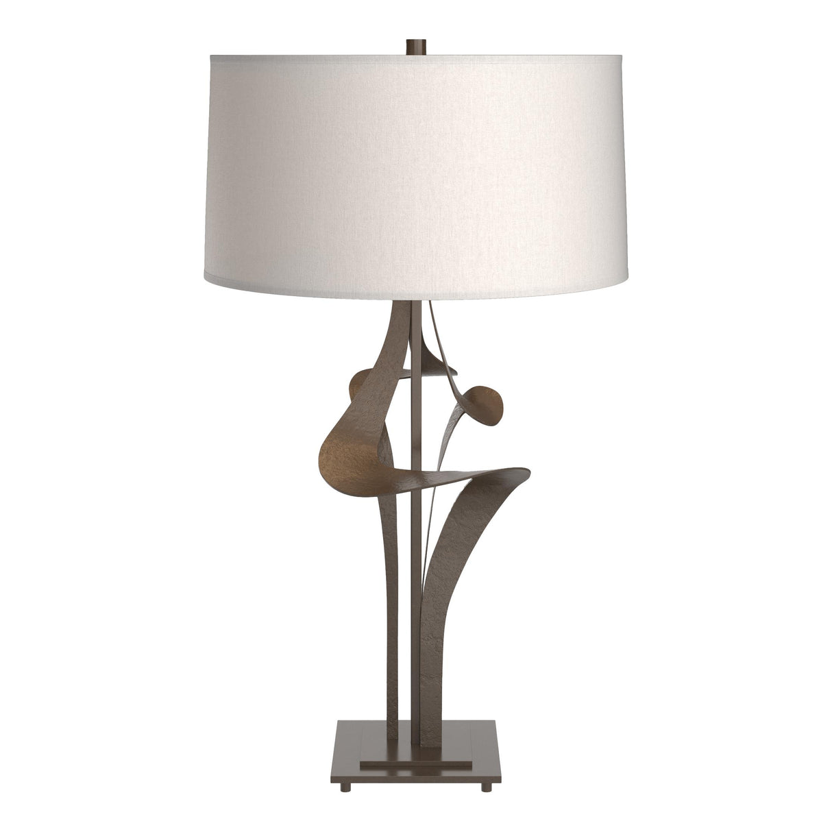 Hubbardton Forge 2010 Bronze Flax Shade (SE) Antasia Table Lamp