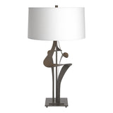 Hubbardton Forge 2010 Dark Smoke Natural Anna Shade (SF) Antasia Table Lamp