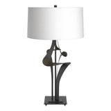 Hubbardton Forge 2010 Black Natural Anna Shade (SF) Antasia Table Lamp