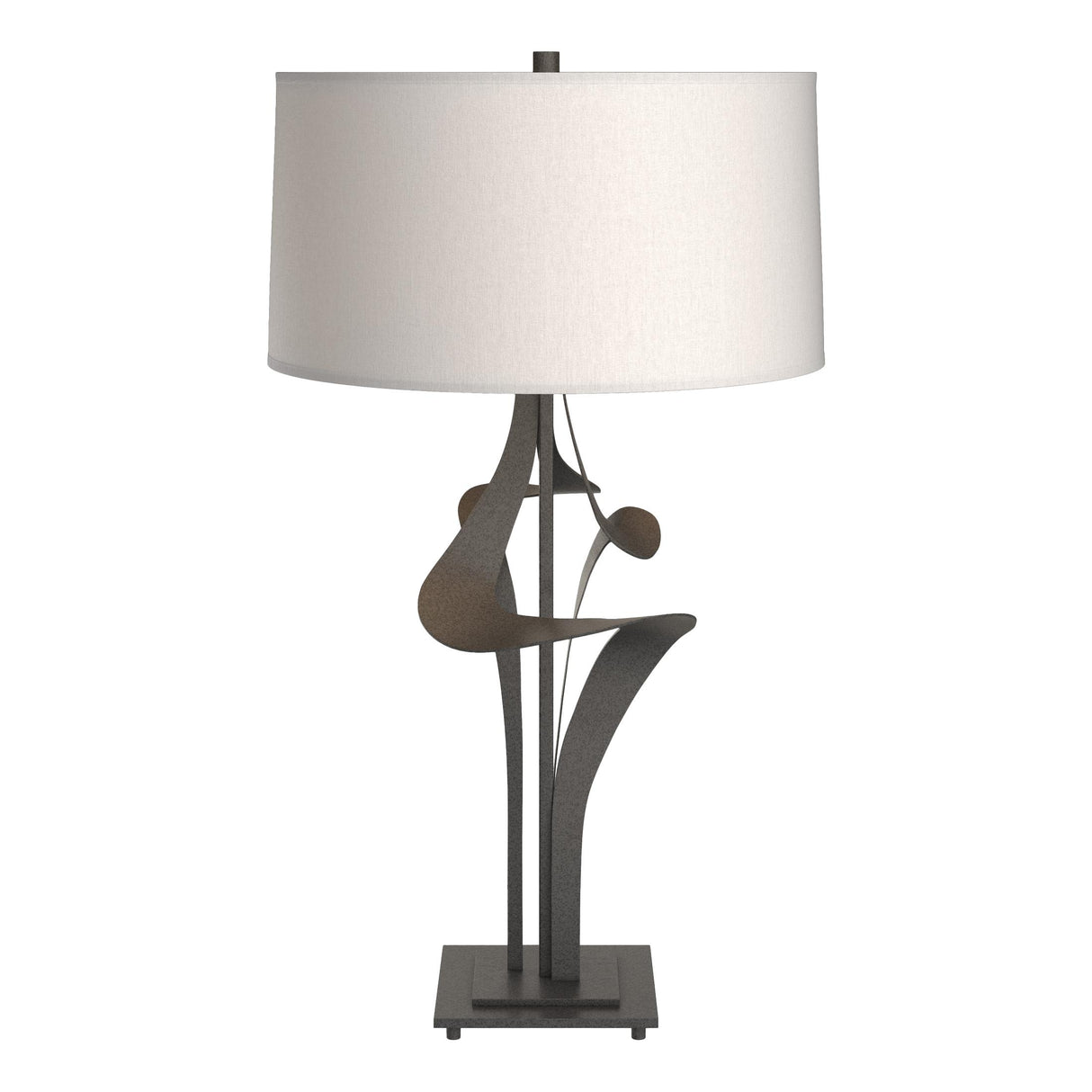 Hubbardton Forge 2010 Natural Iron Flax Shade (SE) Antasia Table Lamp