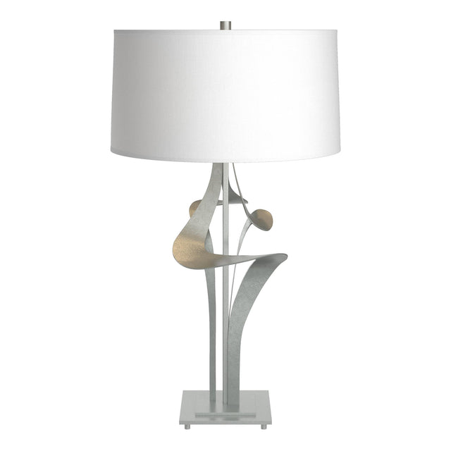Hubbardton Forge 2010 Vintage Platinum Natural Anna Shade (SF) Antasia Table Lamp