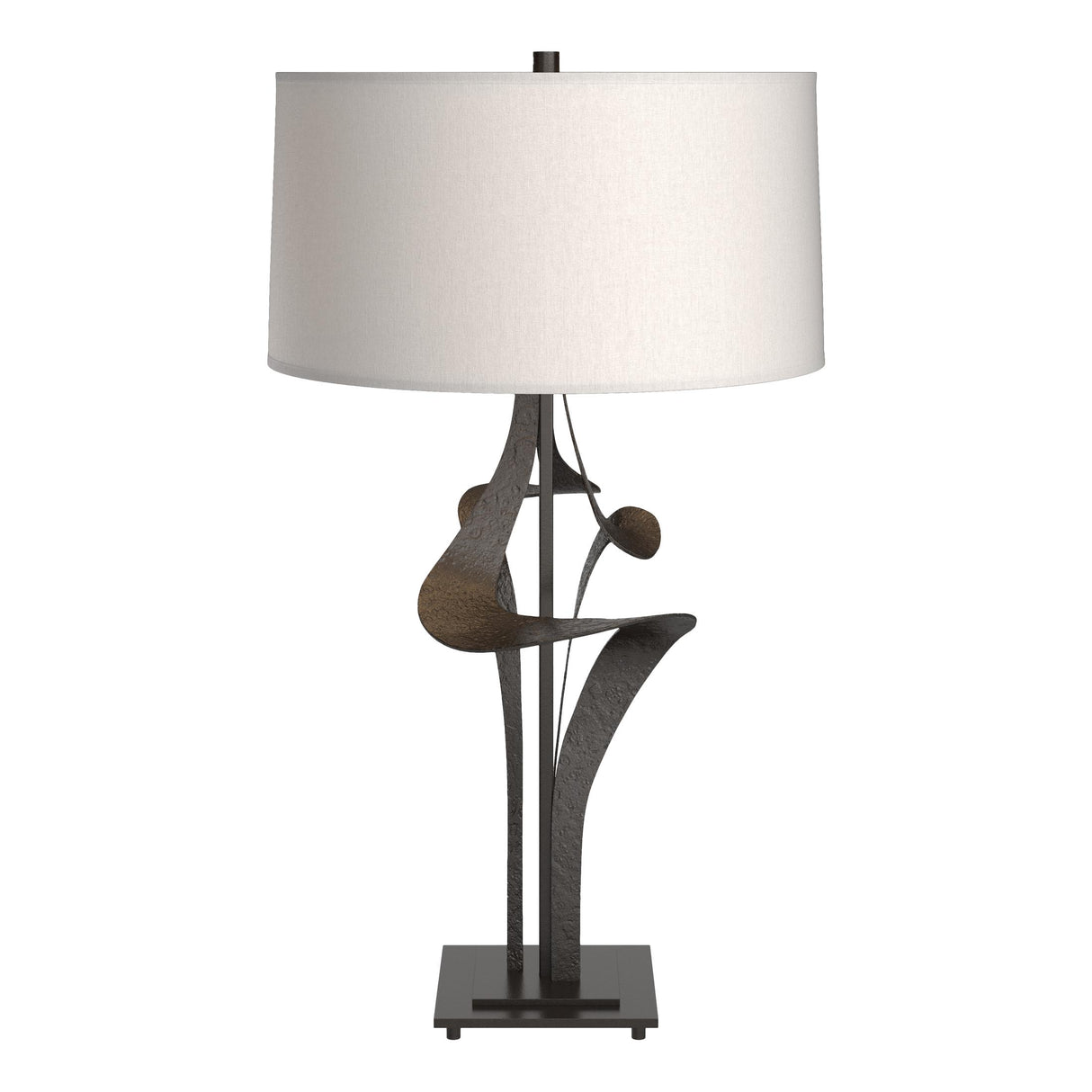 Hubbardton Forge 2010 Oil Rubbed Bronze Flax Shade (SE) Antasia Table Lamp