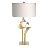 Hubbardton Forge 2010 Modern Brass Flax Shade (SE) Antasia Table Lamp