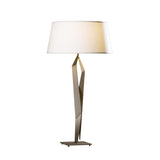 Hubbardton Forge 2012 Dark Smoke Natural Anna Shade (SF) Facet Table Lamp